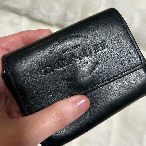 Coach F24652 Smooth Leather Coin Case Black OS - Picture 5 of 16